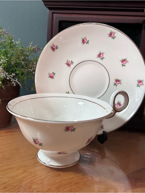 (UT) Vintage Woodlands “Delicate Rose” Cup and Saucer - Picture 2 of 9